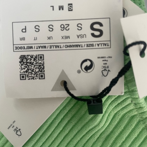 Zara Green Camisole Top with Sleek Silhouette - Picture 3 of 3